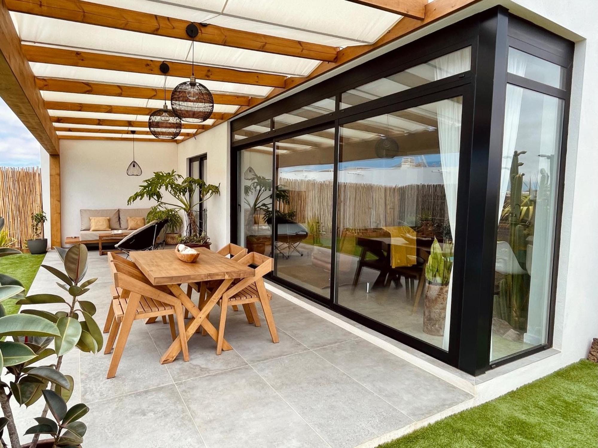 Bungalow + Piscina Independiente ラ・オリーバ エクステリア 写真